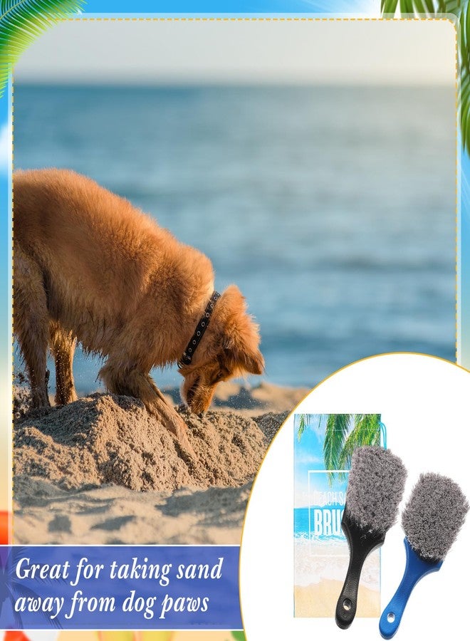 Remerry 2 Pcs Beach Sand Remover Brush with Drawstring Bag, Beach Accessories Scrub Brushes for CleaningSoft Bristle Brush for Summer Vacation Water Sports Volleyball Party (Grey) - Image 3